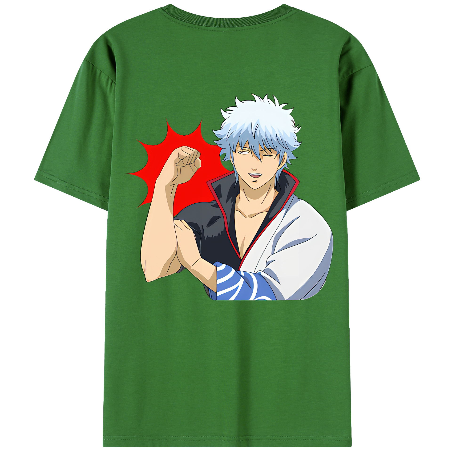 （画像用） ぎんたま 坂田銀時（さかたぎんとき） 神楽 志村新八（しむら しんぱち） GINTAMA Sakata Gintoki Kagura Shimura Shinpachi レディース半袖Tシャツ(バックプリント)